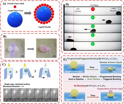 Recent advancements in liquid marbles: fabrication, materials, control mechanisms, and applications